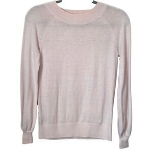 Soft Blush Crew Neck Sweater Feminine Balletcore Quiet Luxury Style Size XXSP‎